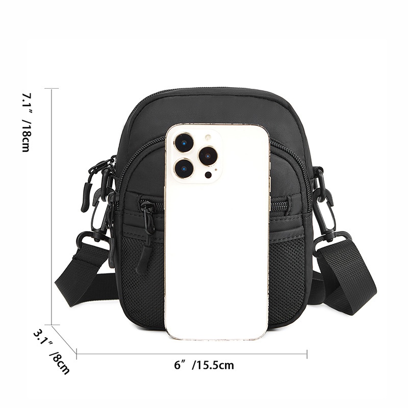 Compact Black Crossbody Bag - Everyday Messenger