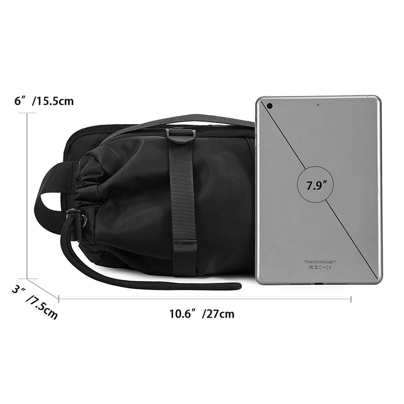 Black Casual Sling Bag - Men's Crossbody Chest Pack