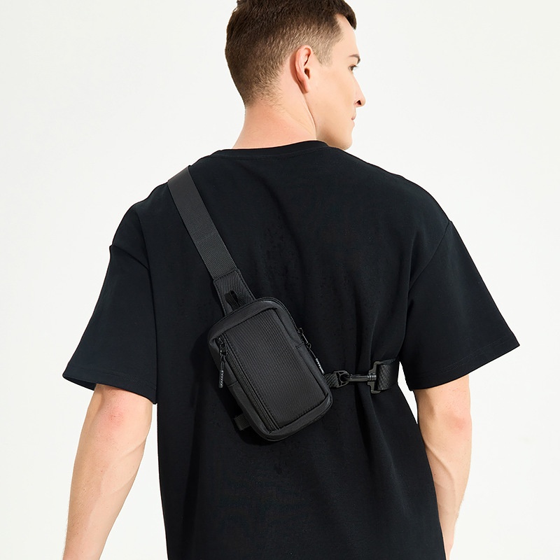 Men's Compact Crossbody Sling Bag - Black