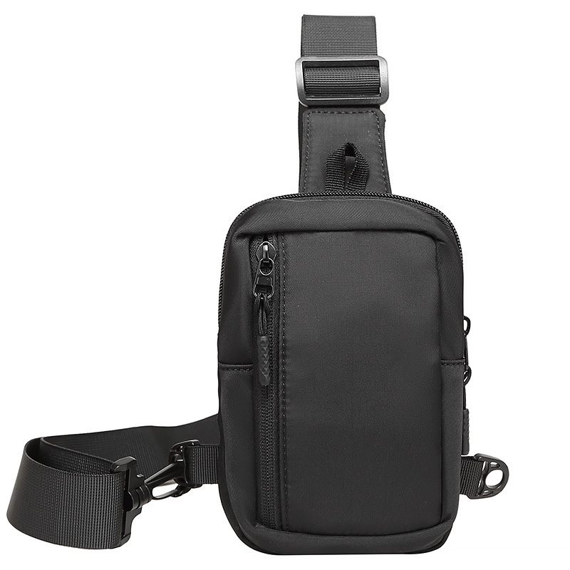 Men's Compact Crossbody Sling Bag - Black