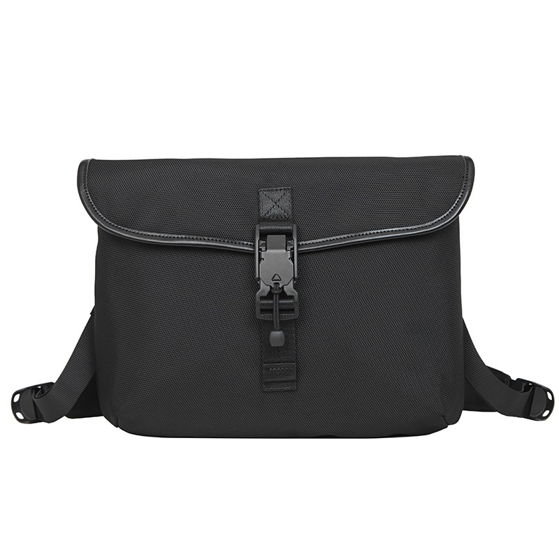 Sleek Black Crossbody Bag for Men - Daily Commute & Travel