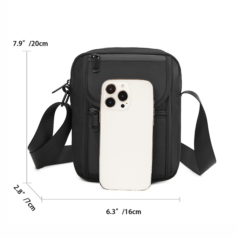 Men's Compact Crossbody Bag - Durable Shoulder Messenger