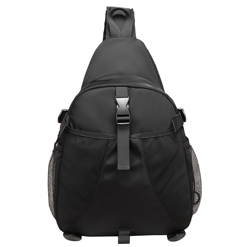 Black Casual Sling Bag - Travel Crossbody Chest Pack