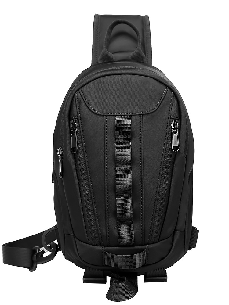 Men's Black Crossbody Sling Bag - Chest Shoulder Pack