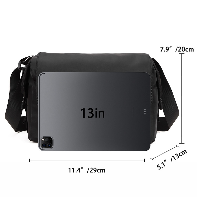 Men's Casual Messenger Bag - 13in Laptop Crossbody