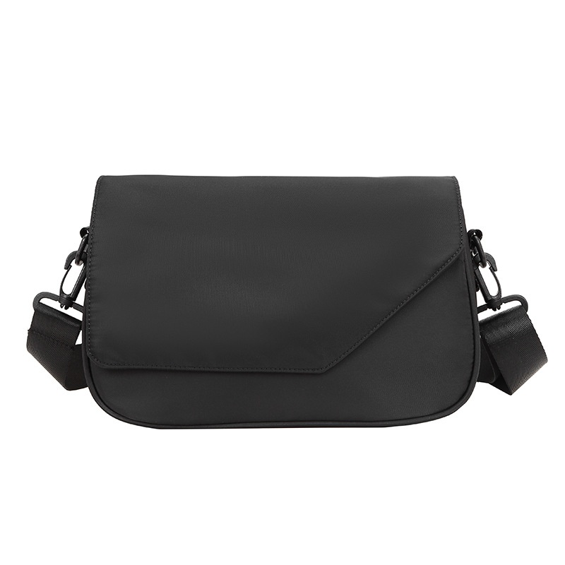 Men's Minimalist Matte Black Crossbody Messenger Bag