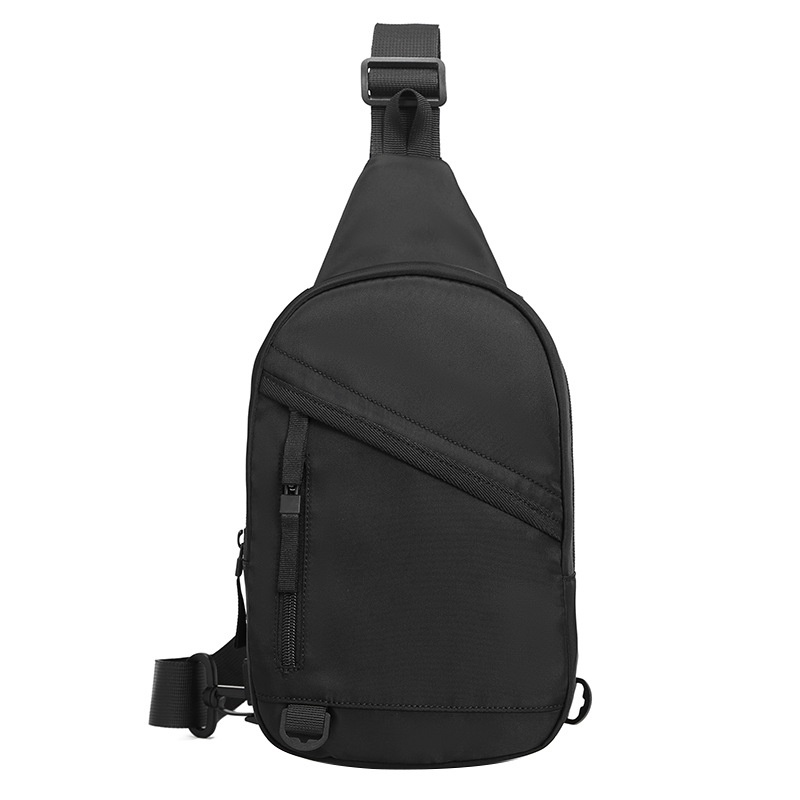 Men's Black Sling Bag - Chest Crossbody Backpack