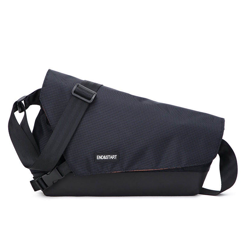 Men's Textured Crossbody Messenger Bag