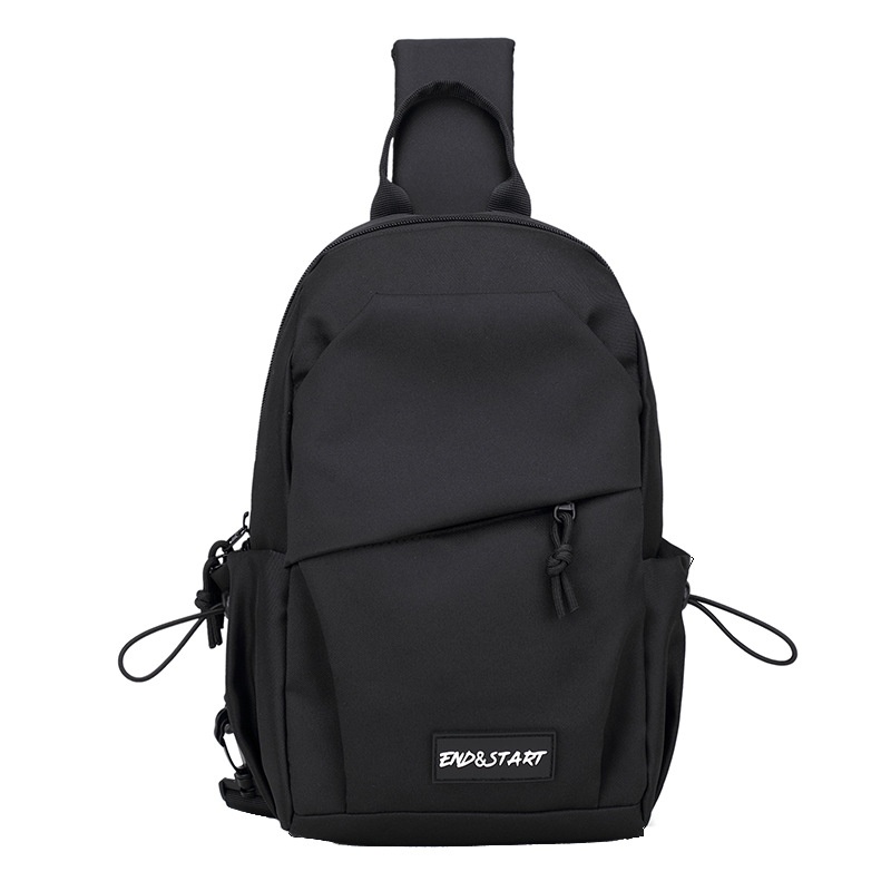 Men's Black Sling Bag - Casual Crossbody Chest Pack