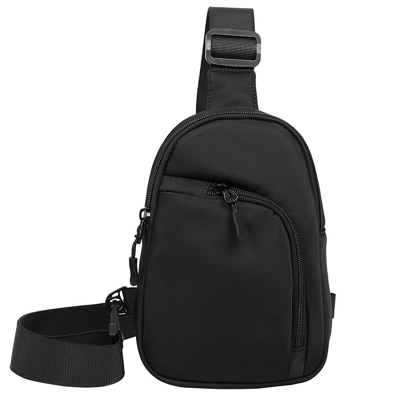 Men's Black Sling Bag - Crossbody Chest Little Bag