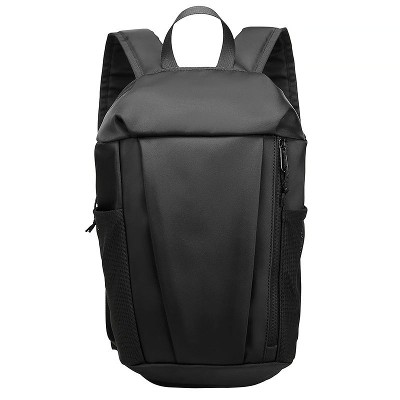Sleek Matte Black Mini Backpack - Casual Travel Daypack