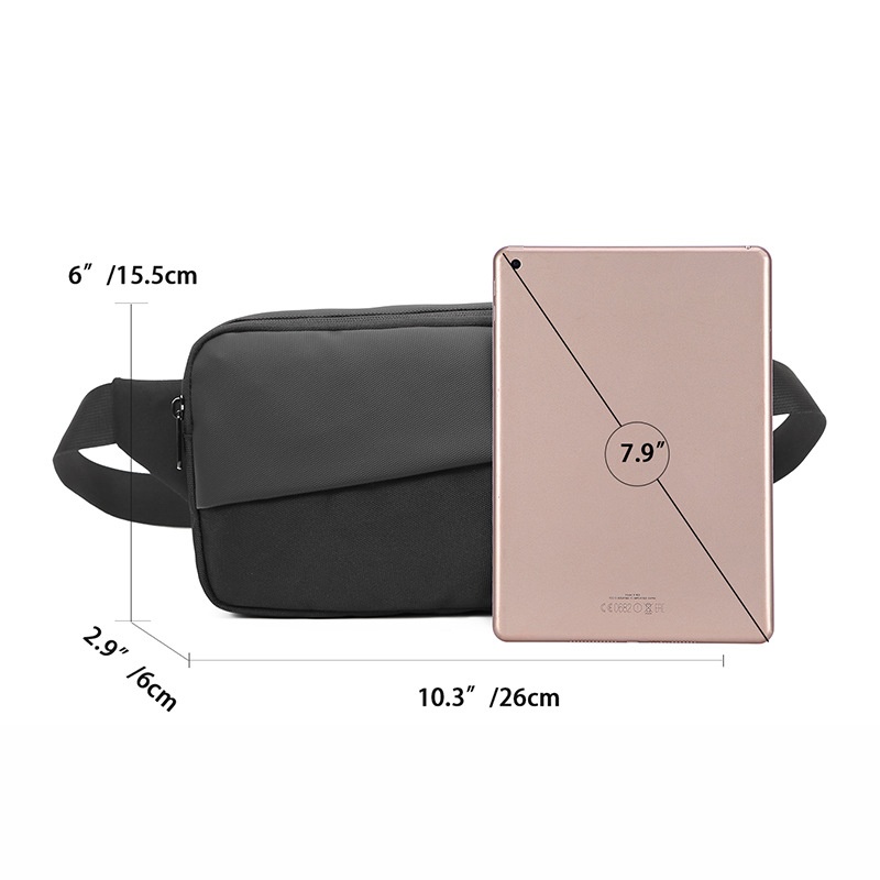 Men's Minimalist Crossbody Sling Bag - Waterproof Chest Pack