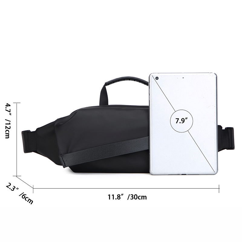 Sleek Matte Black Crossbody Sling Bag - Modern & Minimalist