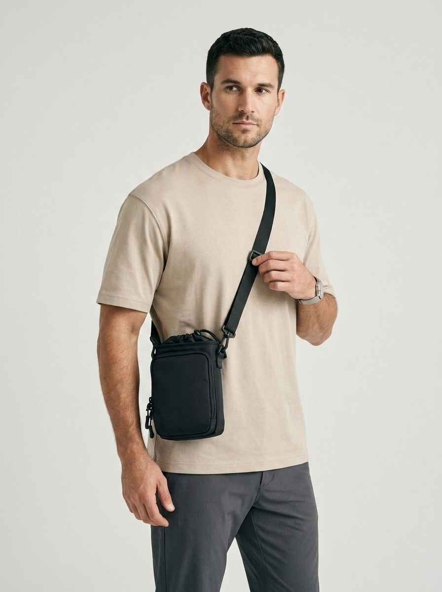 Compact Crossbody Water Bottle Bag & Phone Pouch