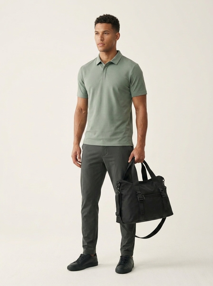 Men's Waterproof Nylon Travel Duffel Tote Bag with Shoulder Strap