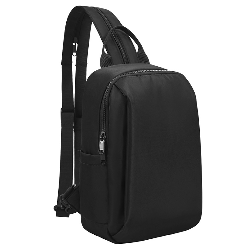 Men's Matte Black Compact Sling Bag Mini Backpack