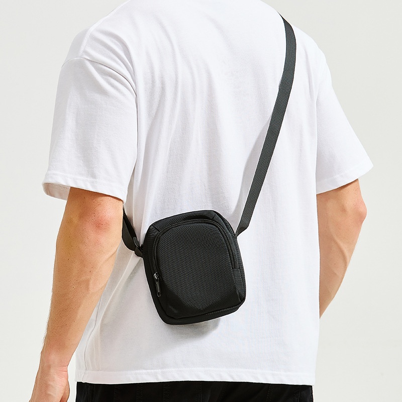 Men's Black Small Crossbody Bag - Everyday Sling Pouch