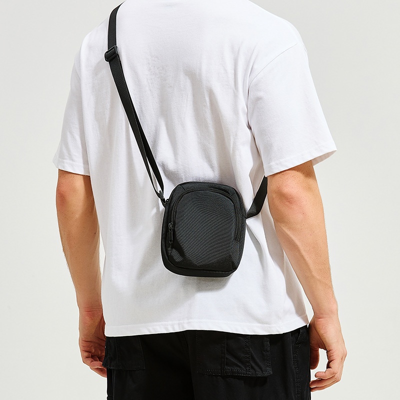 Men's Black Small Crossbody Bag - Everyday Sling Pouch