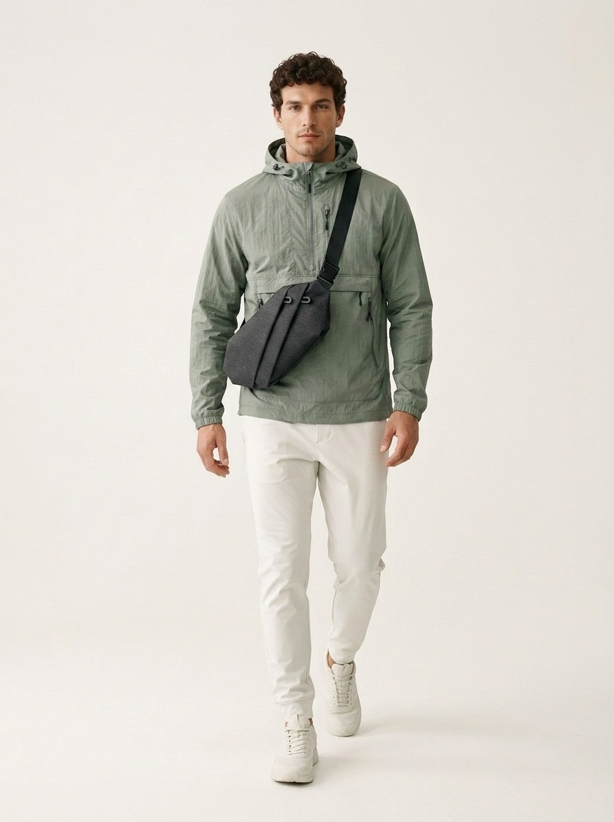 Sleek Men's Crossbody Sling Bag - Modern Chest Pack