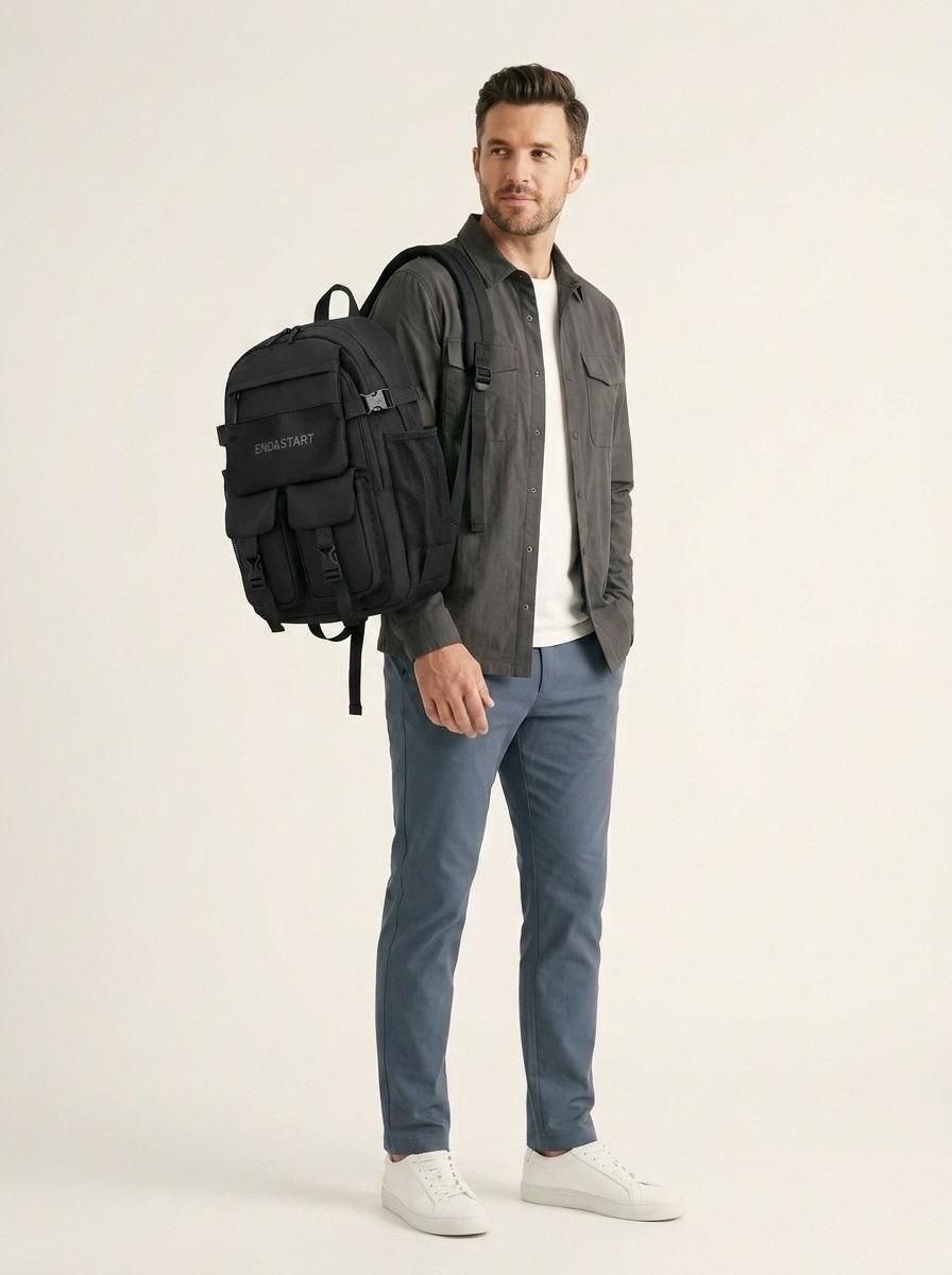 Men's Large Capacity Travel Backpack with Laptop Sleeve
