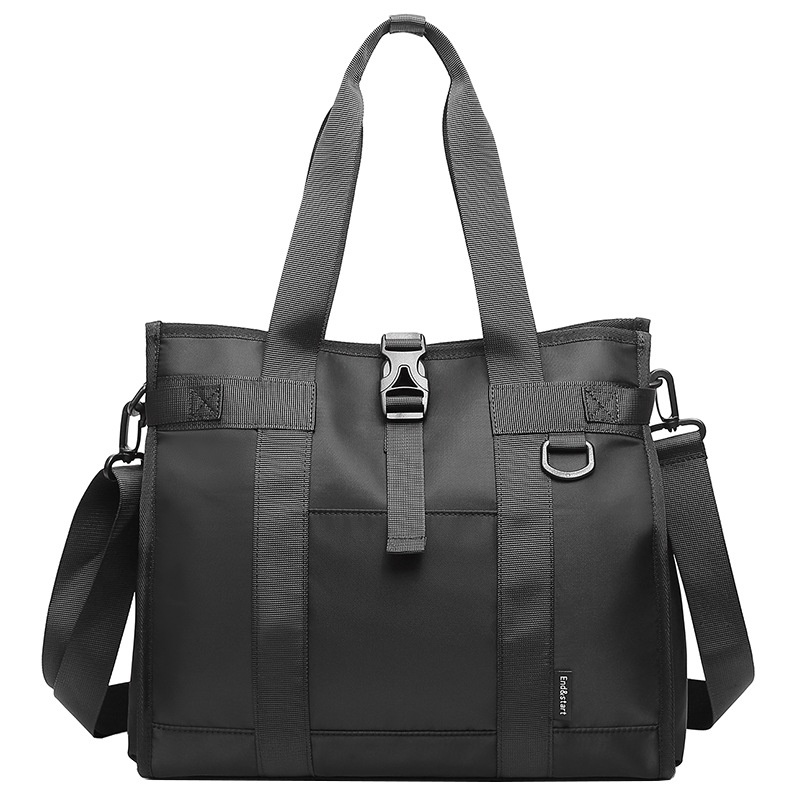 Men's Black Tote Bag - Laptop Shoulder Messenger