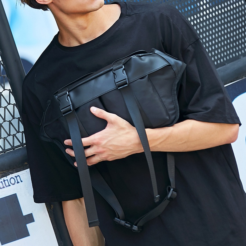 Men's Tactical Crossbody Chest Bag - Black Utility Sling