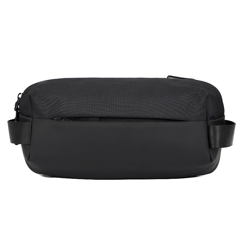 Sleek Matte Black Crossbody Smart Sling Bag for Men