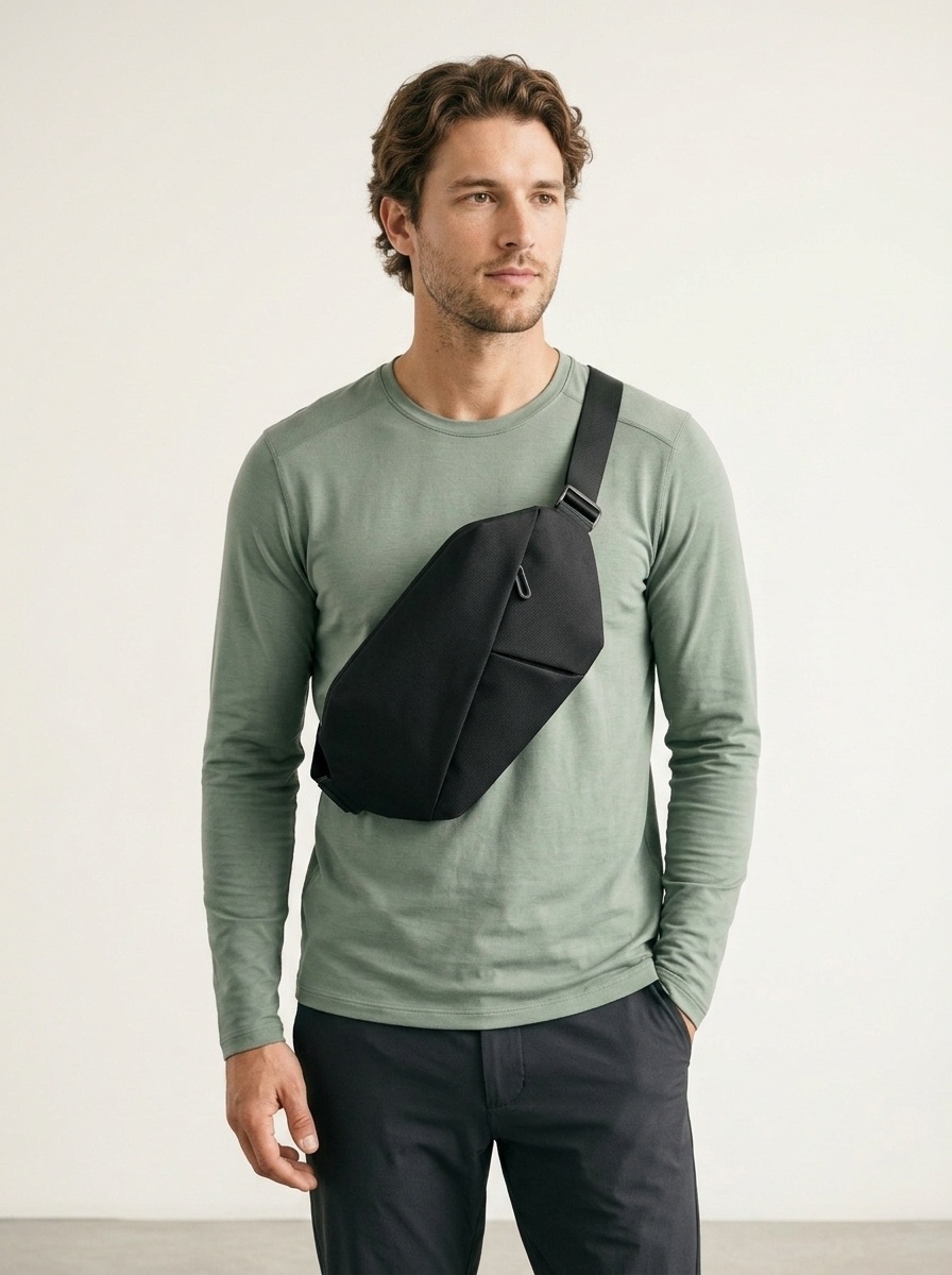 Men's Lightweight Crossbody Sling Bag - Travel Chest Pack