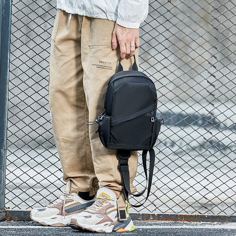 Men's Lightweight Black Crossbody Sling Bag