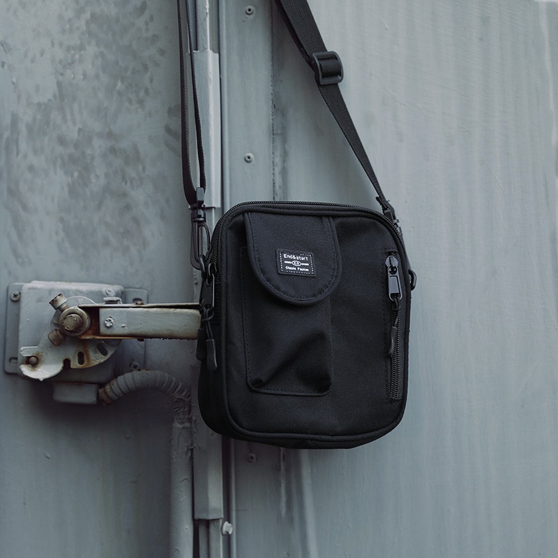 Men's Black Crossbody Bag - Utility Shoulder Sling