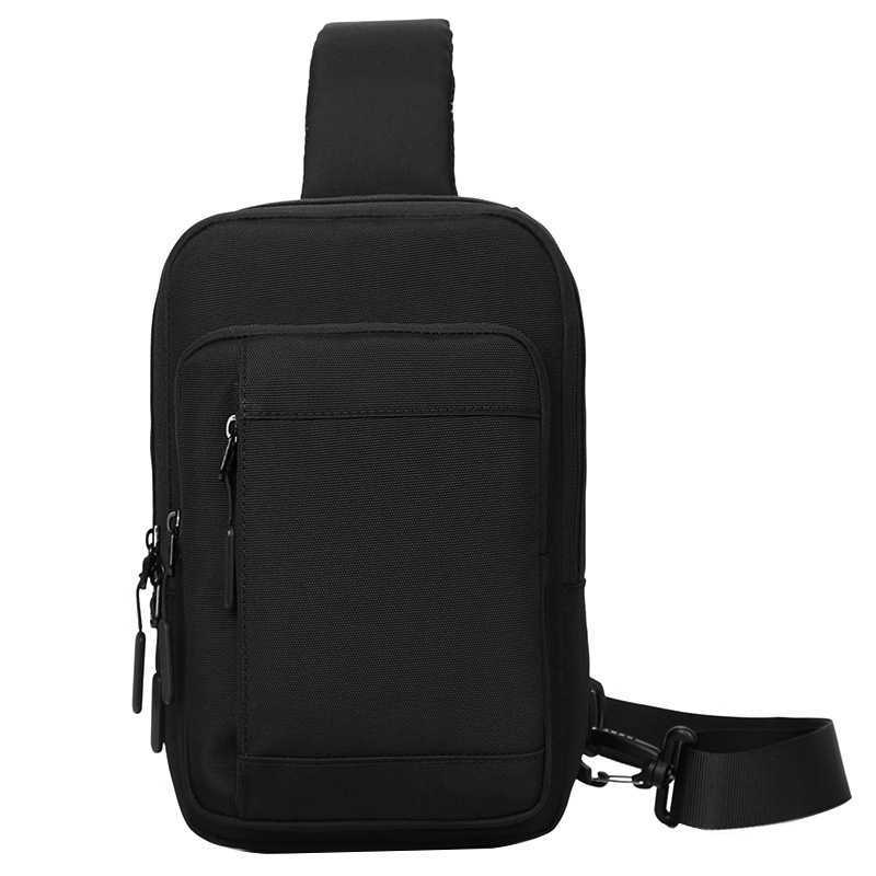 Men's Black Sling Bag - Crossbody Chest Pack