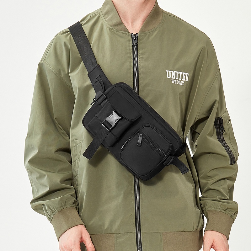 Utility Crossbody Chest Bag - Multi-Pocket Fanny Pack