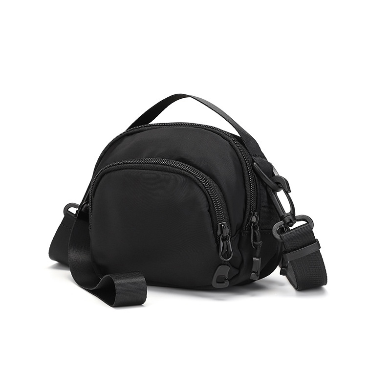 Unisex Black Mini Crossbody Bag - Casual Shoulder Messenger