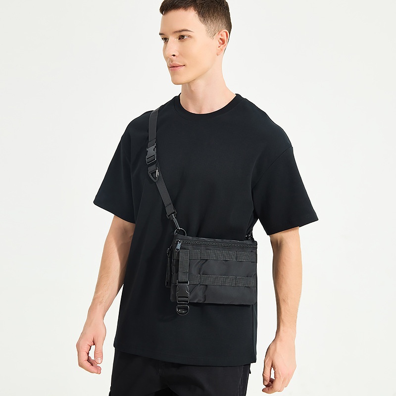 Men's Black Tactical Crossbody Bag - Utility Chest Pack