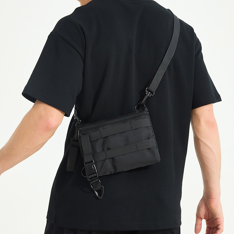 Men's Black Tactical Crossbody Bag - Utility Chest Pack