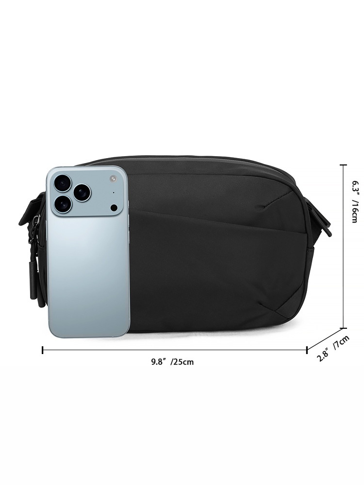 Sleek Black Crossbody Sling Bag - Everyday Crossbody Bag