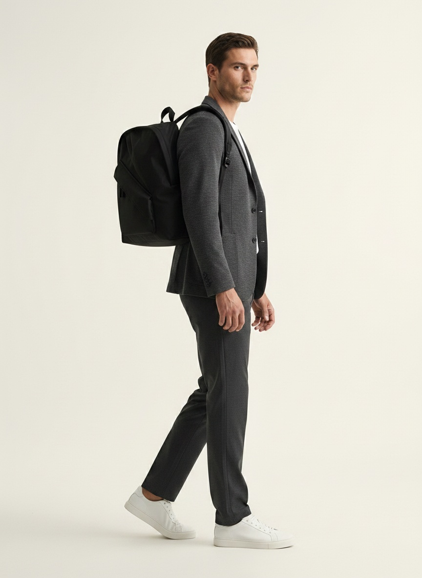 Modern Black Laptop Backpack for Men & Women