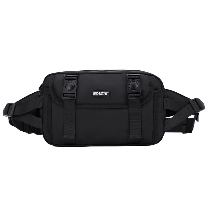 Men's Black Casual Sling Bag - Crossbody Waist Pack