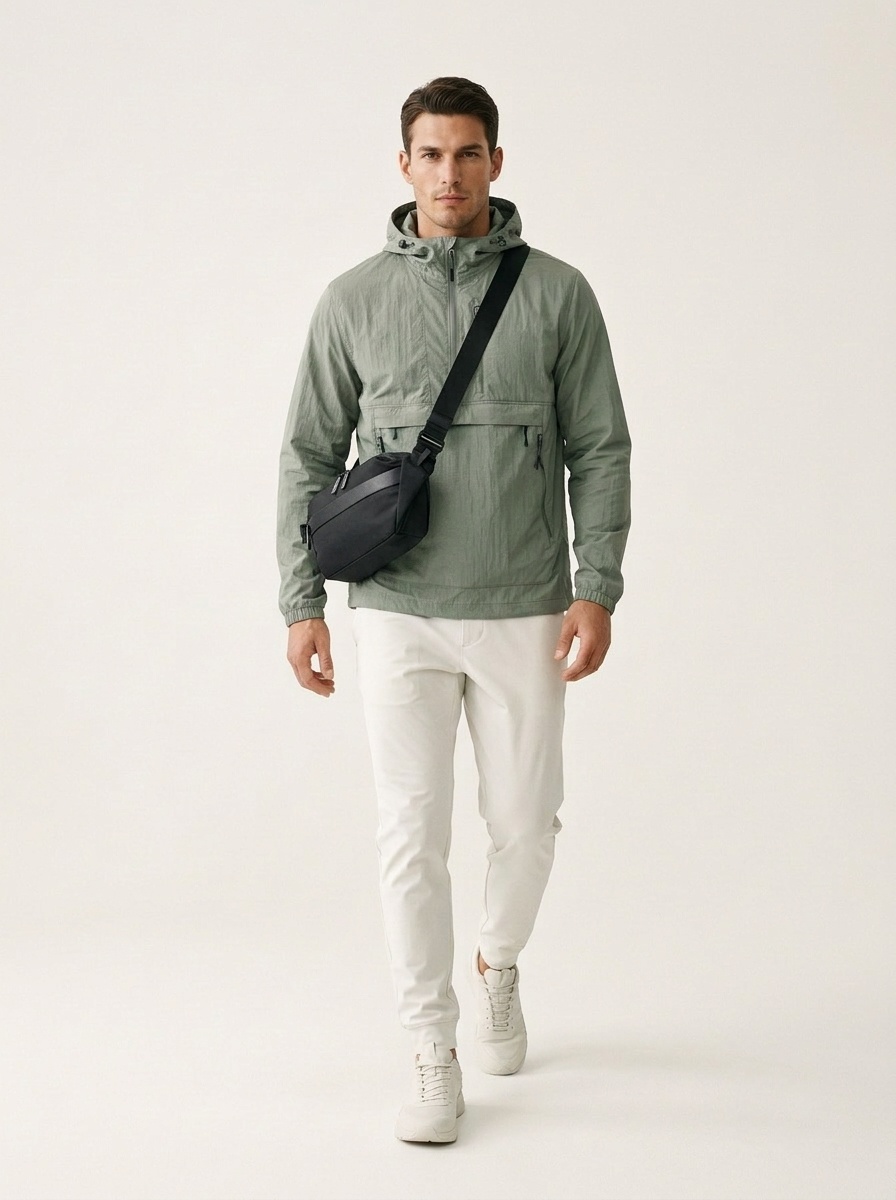 Sleek Matte Black Crossbody Sling Bag for Men & Women