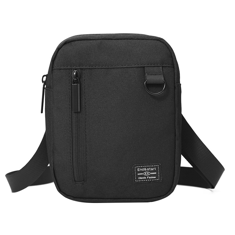 Men's Casual Black Crossbody Bag - Small Shoulder Messenger