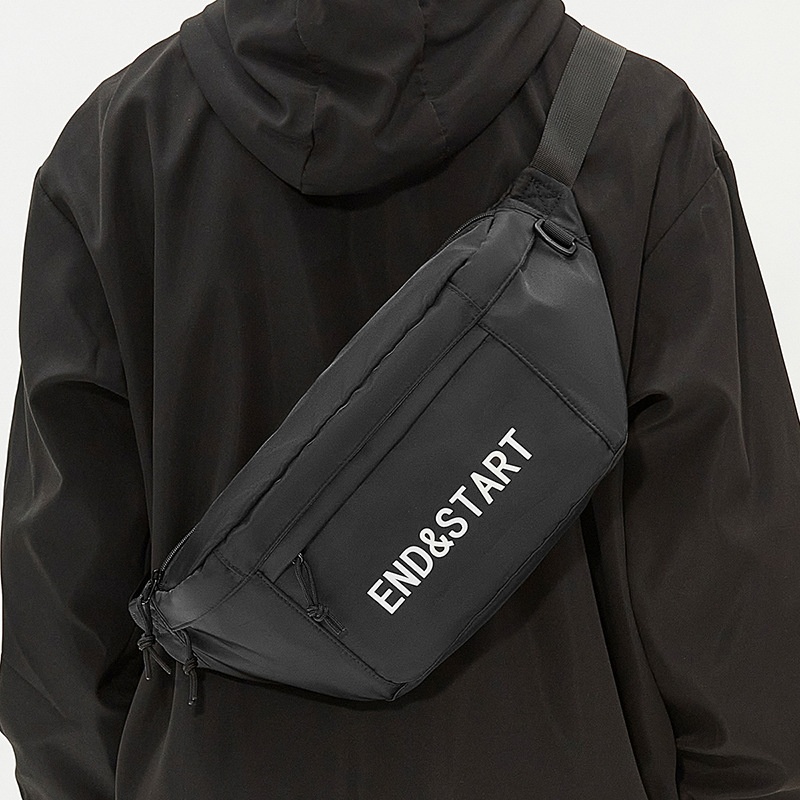 Sleek Black Sling Bag Waist Pack