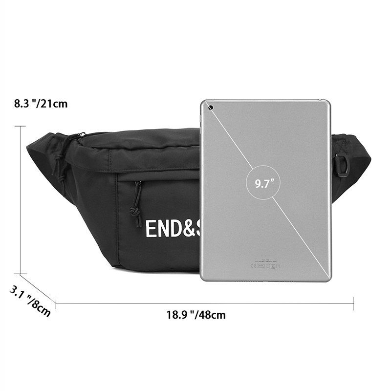 Sleek Black Sling Bag Waist Pack