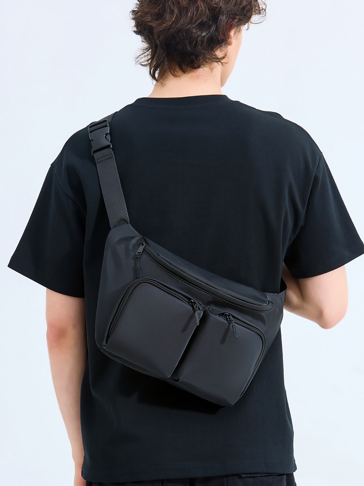 Unisex Multi-Pocket Waterproof Sling Crossbody Bag