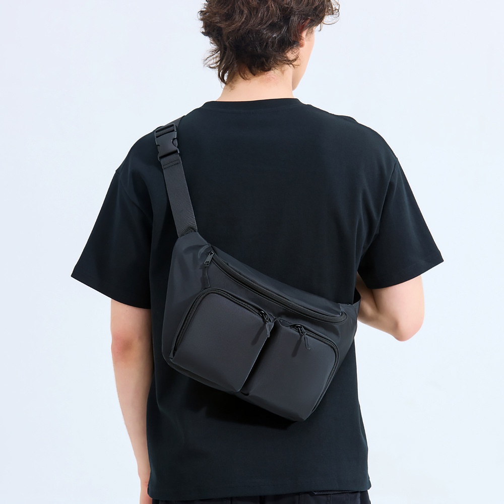 Unisex Multi-Pocket Waterproof Sling Crossbody Bag