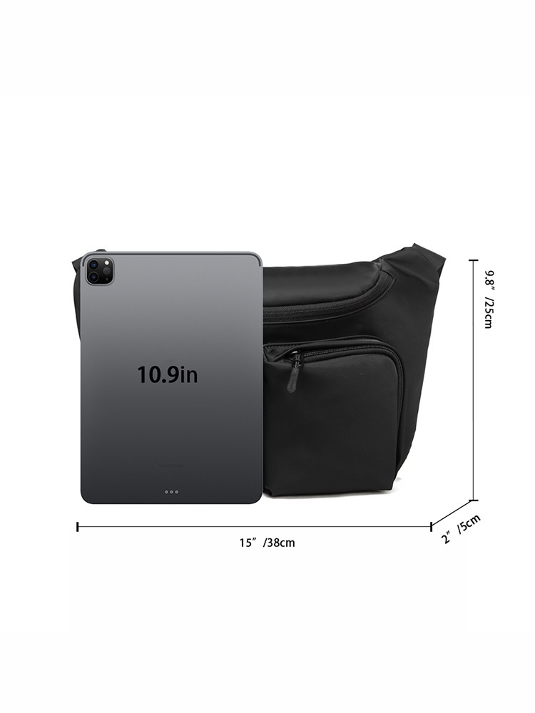 Unisex Multi-Pocket Waterproof Sling Crossbody Bag