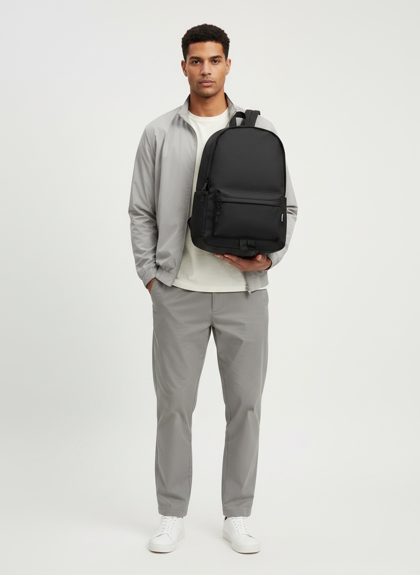 Minimalist Matte Black Backpack - Everyday Laptop Bag