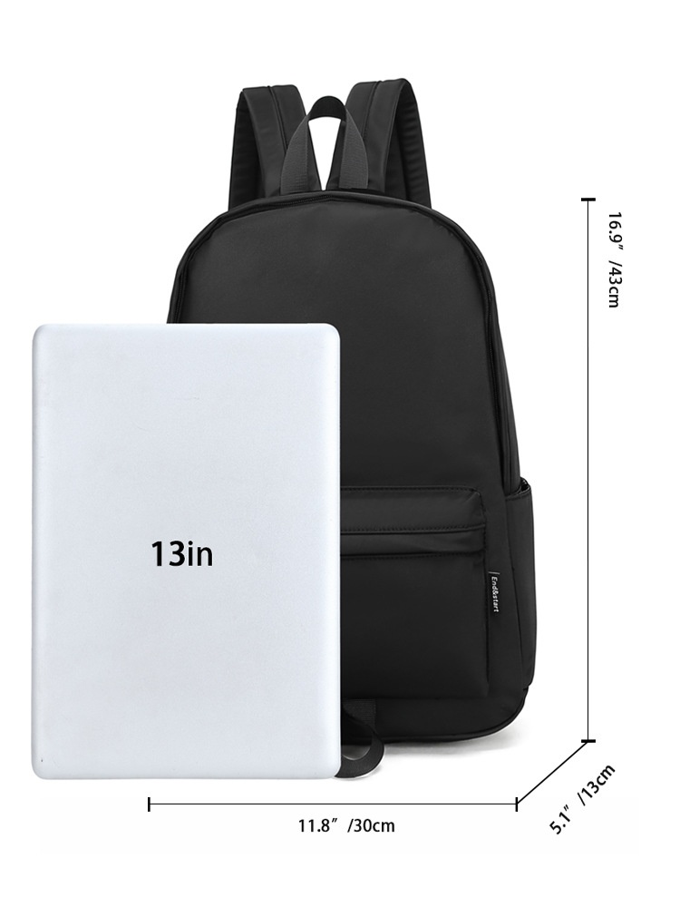 Minimalist Matte Black Backpack - Everyday Laptop Bag