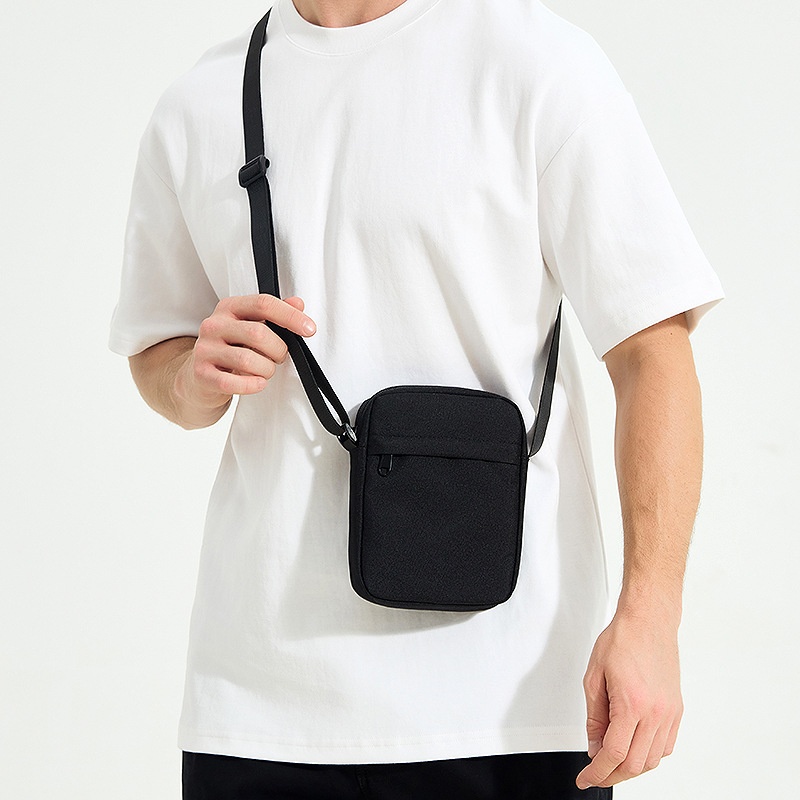 Sleek Black Crossbody Bag - Compact & Versatile