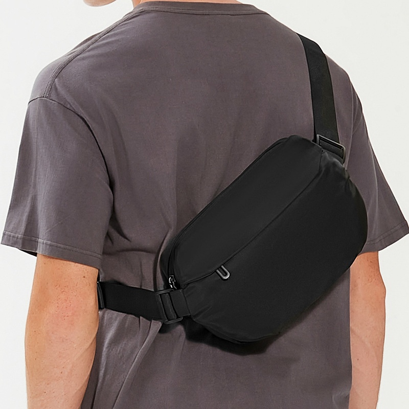 Sleek Black Sling Bag - Everyday Crossbody Fanny Pack