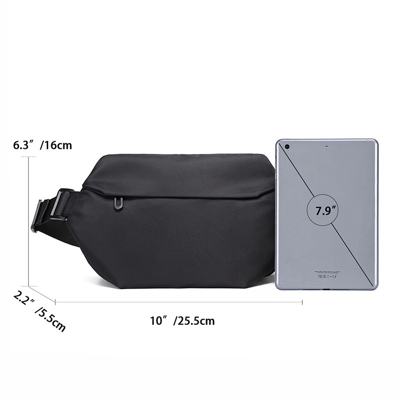 Sleek Black Sling Bag - Everyday Crossbody Fanny Pack